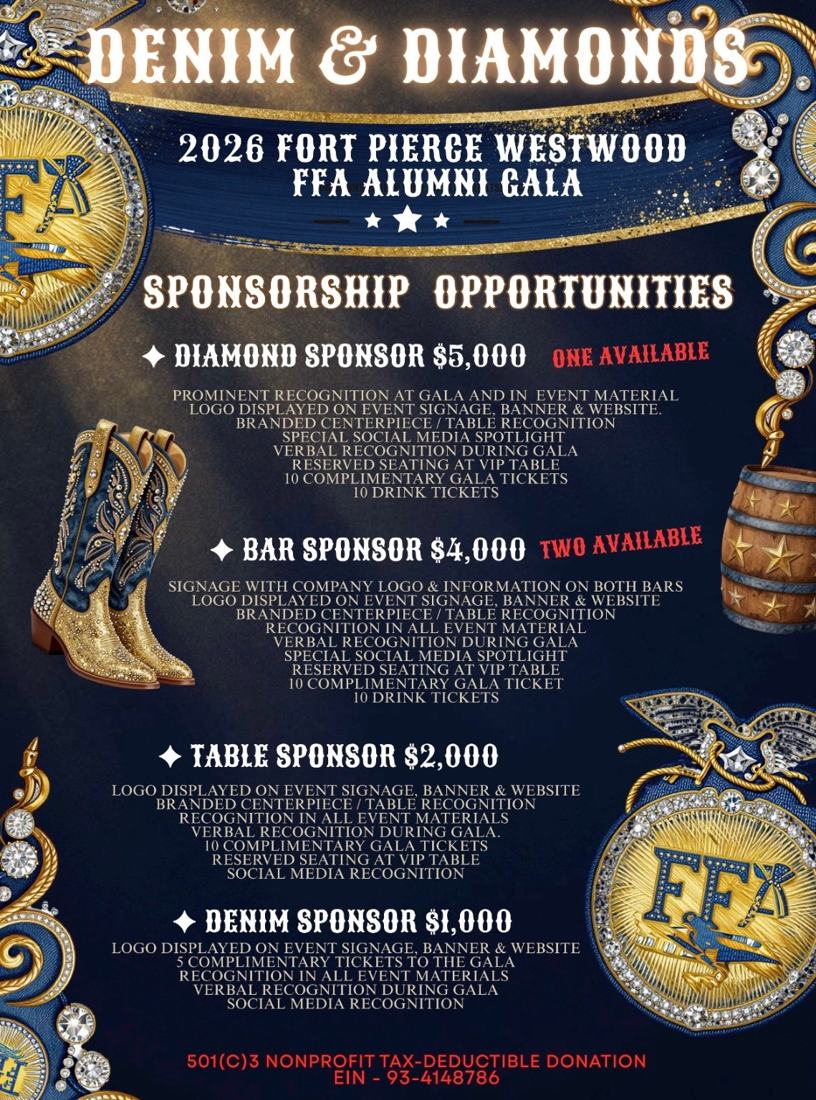 2026 Gala sponsorship opportunities flyer